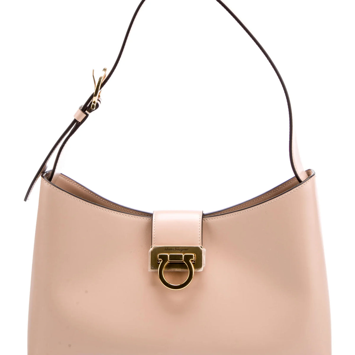 SALVATORE FERRAGAMO Trifolio Patent Leather Shoulder Bag