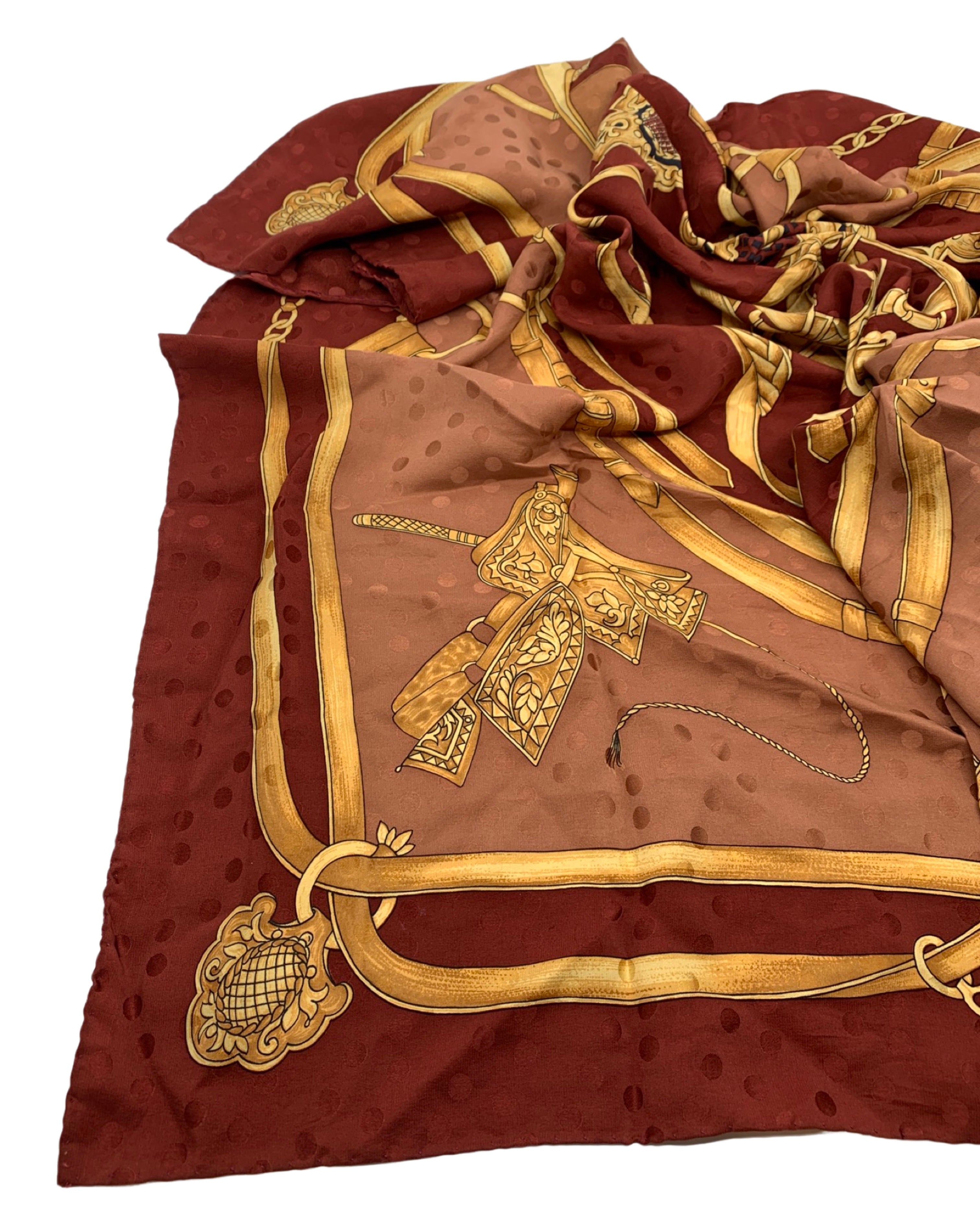 Sophisticated buckle motif silk accessory