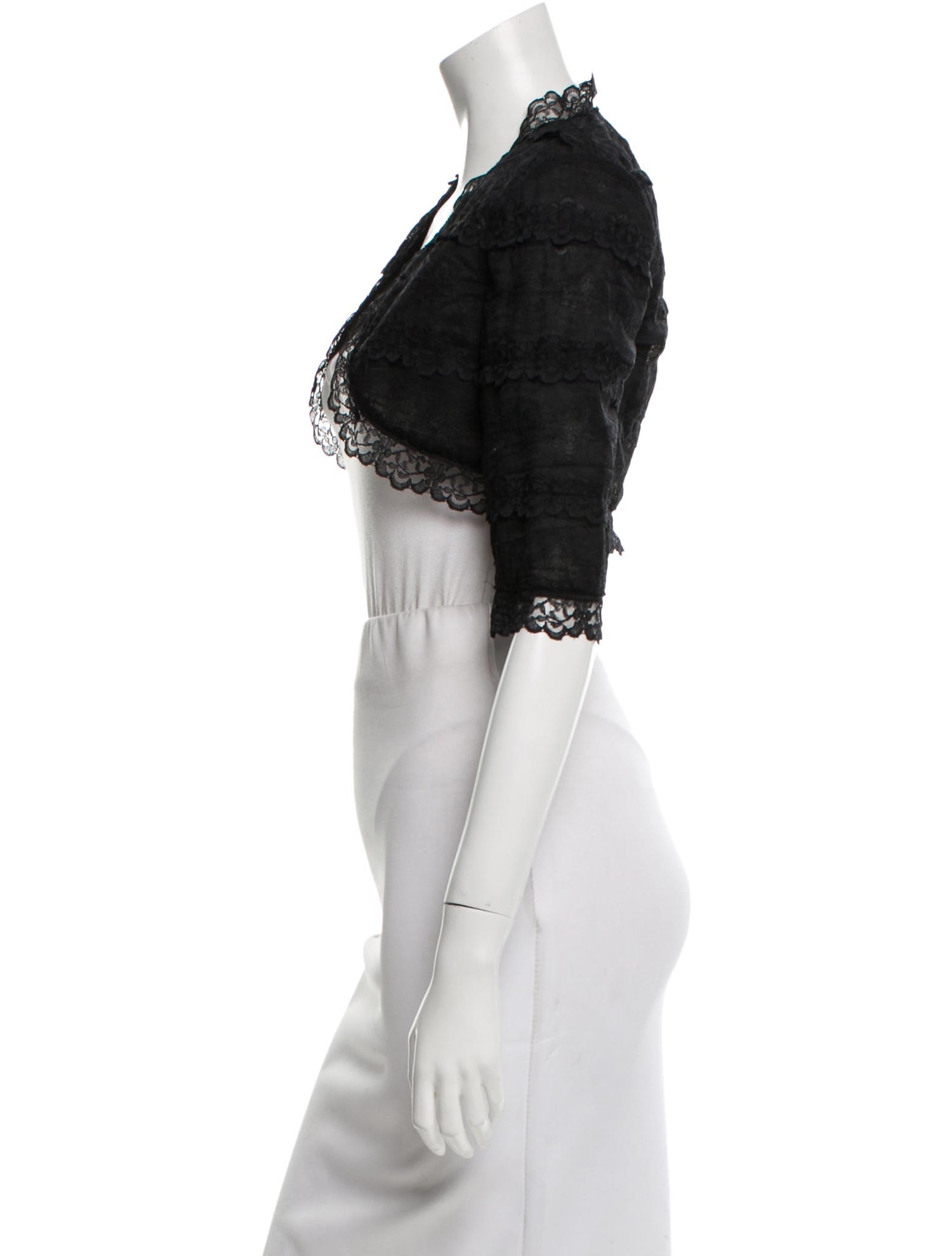 Carolina Herrera Lace Open Front Bolero