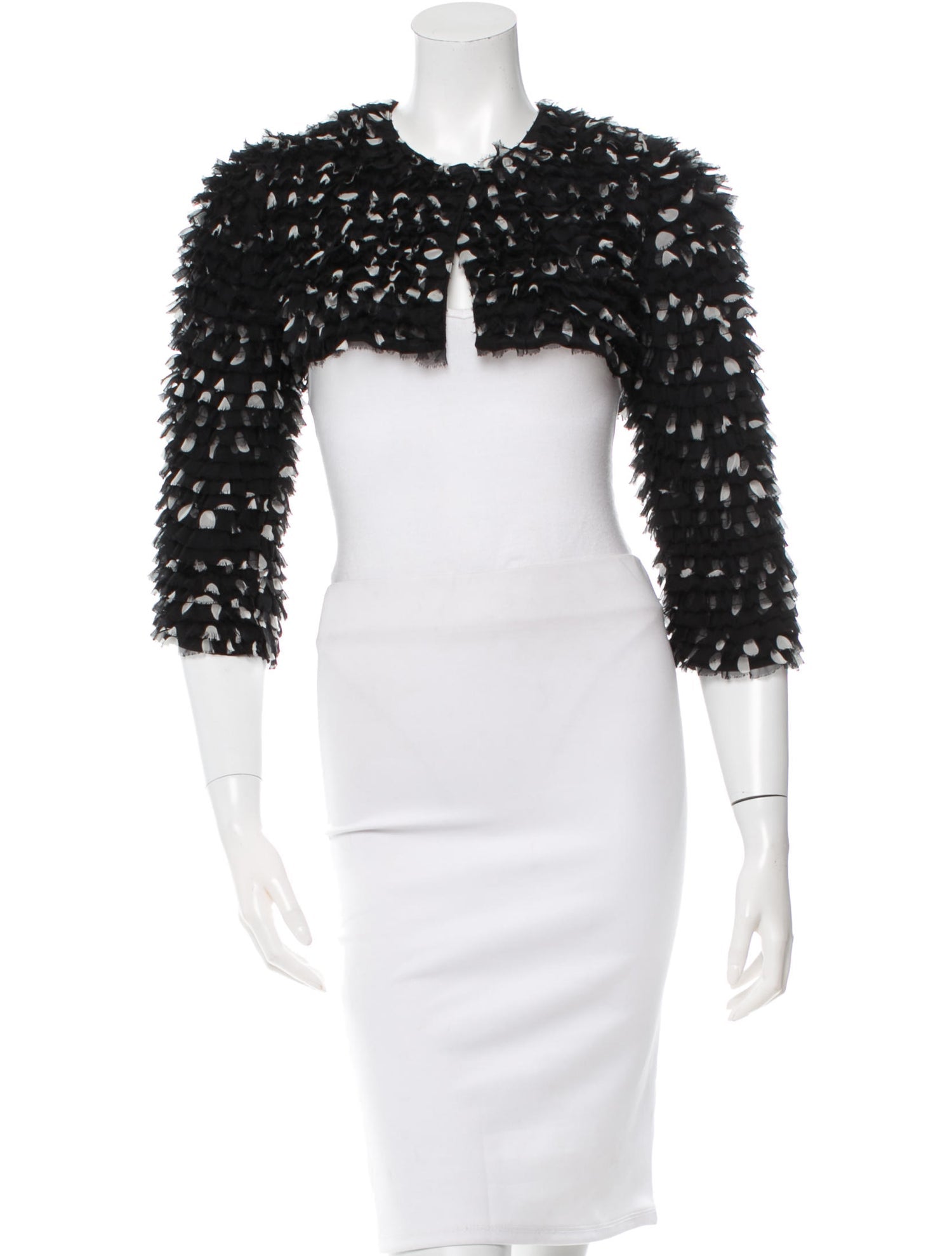 DOLCE & GABBANA 100% Silk Polka Dot Bolero