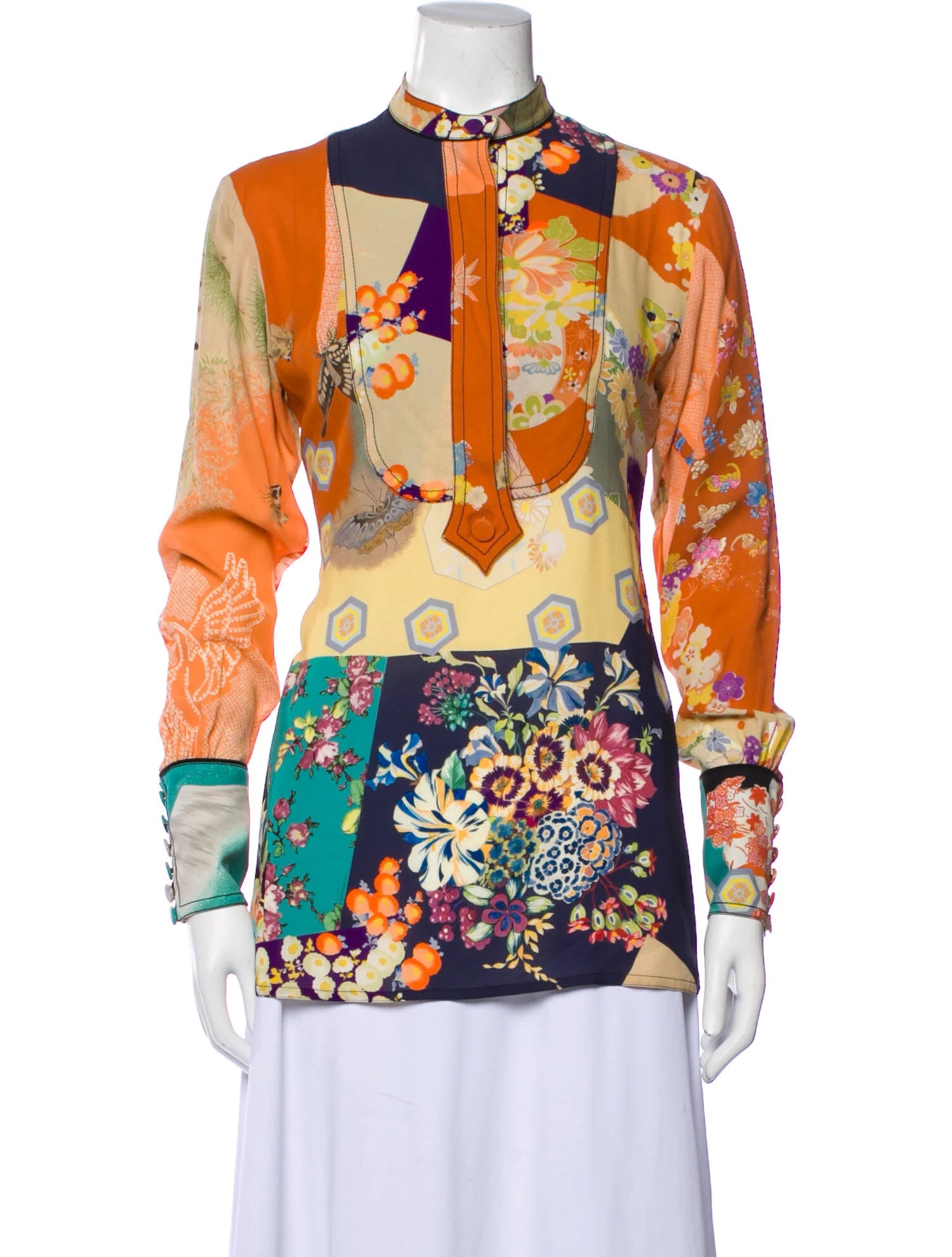 GUCCI Silk Button-Up Top