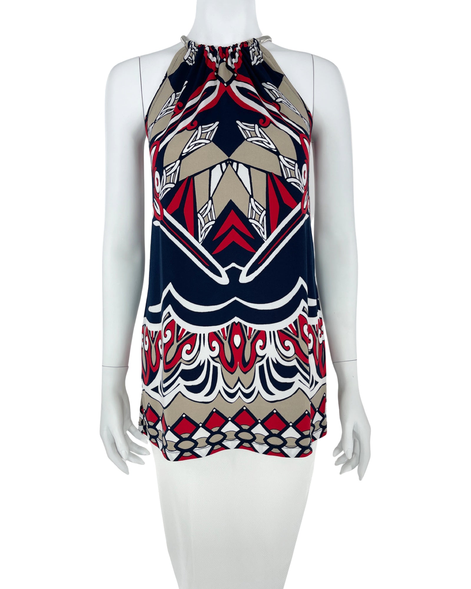 Red, white, navy colors