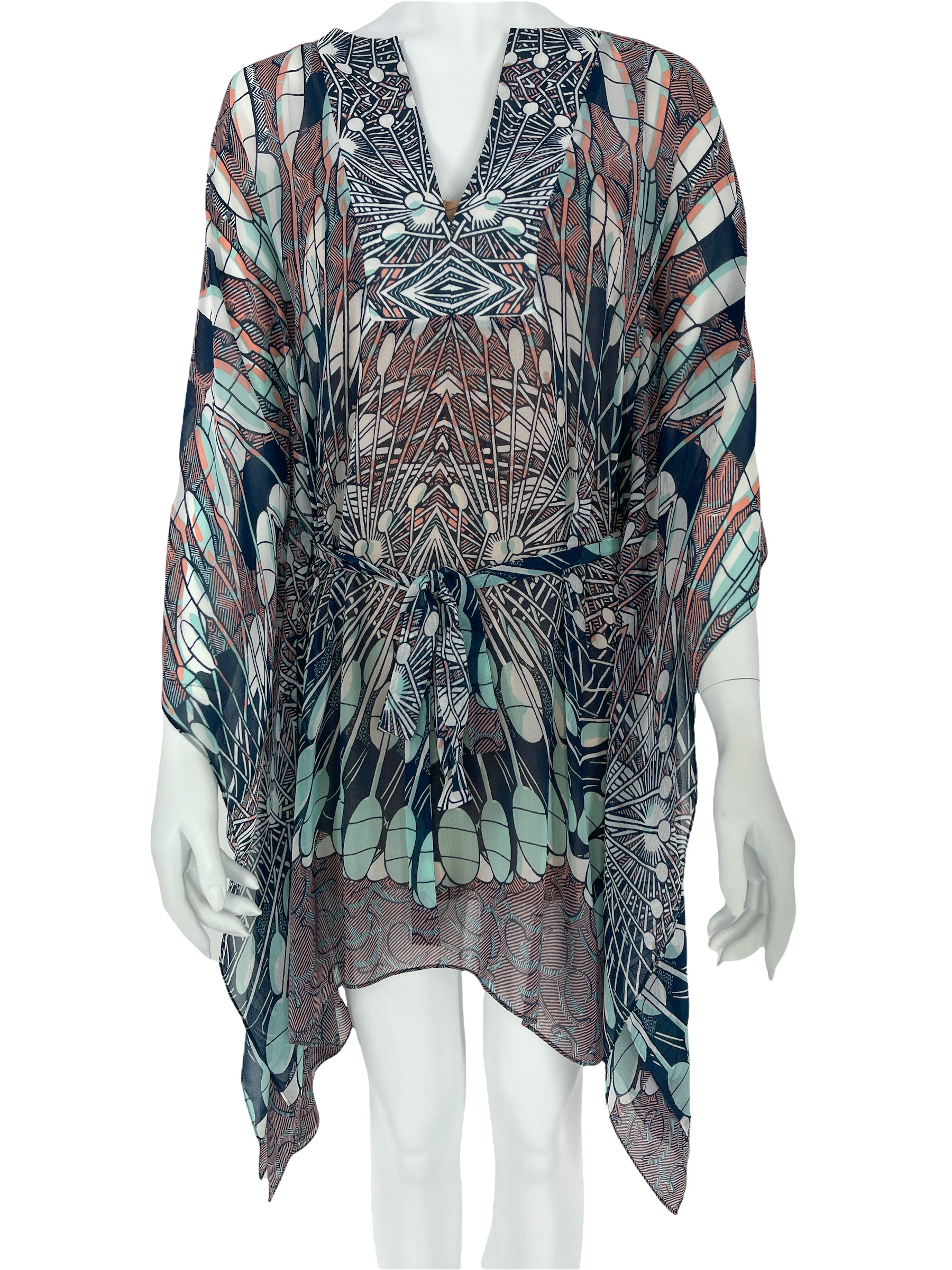 kaftan mini dress