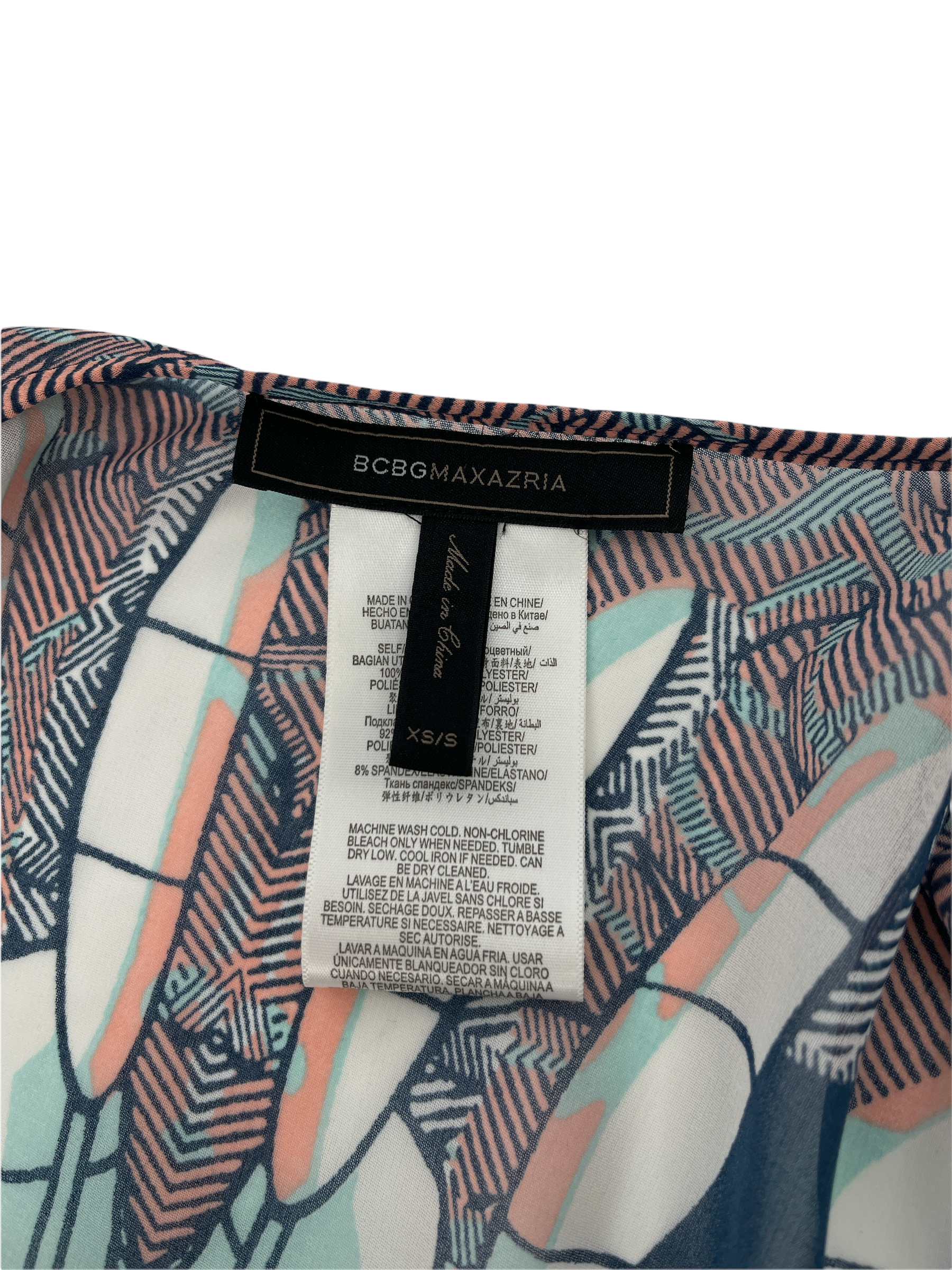 BCBG Max Azria kaftan mini dress