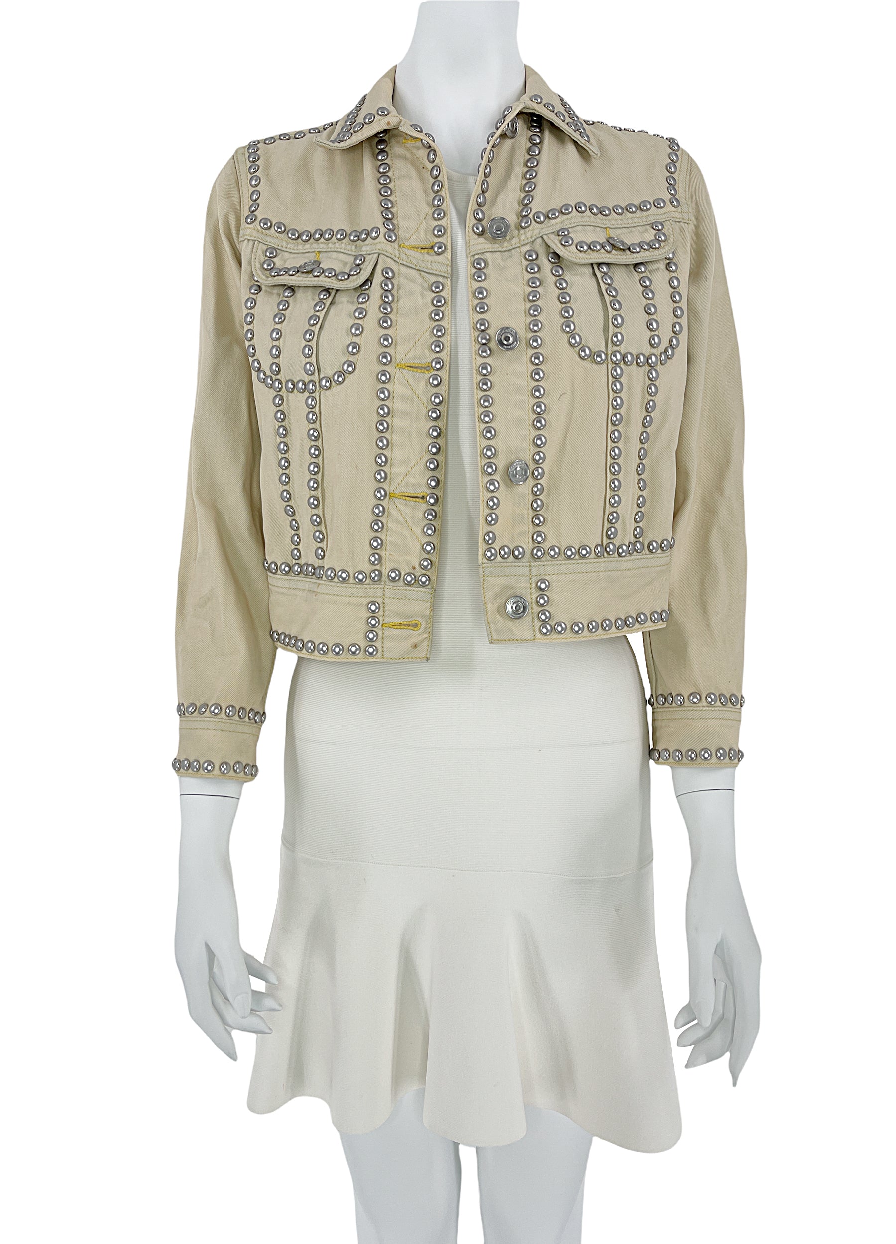 Coach 100% Cotton Beige XS Coach Jacket