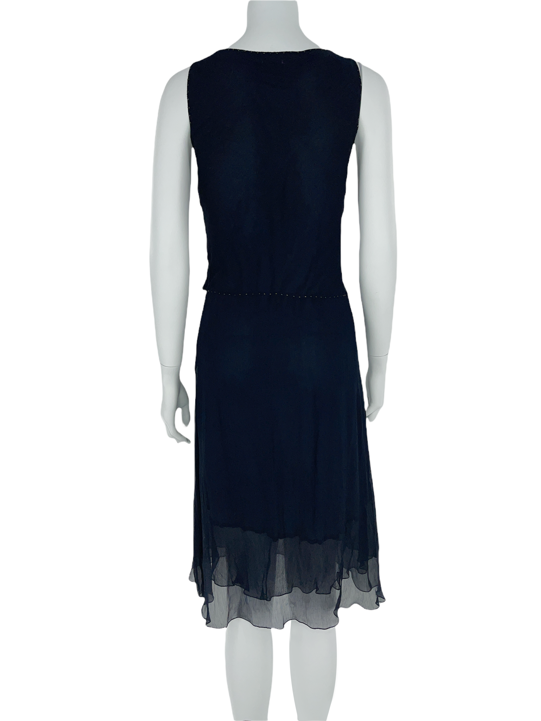 Navy blue silk attire