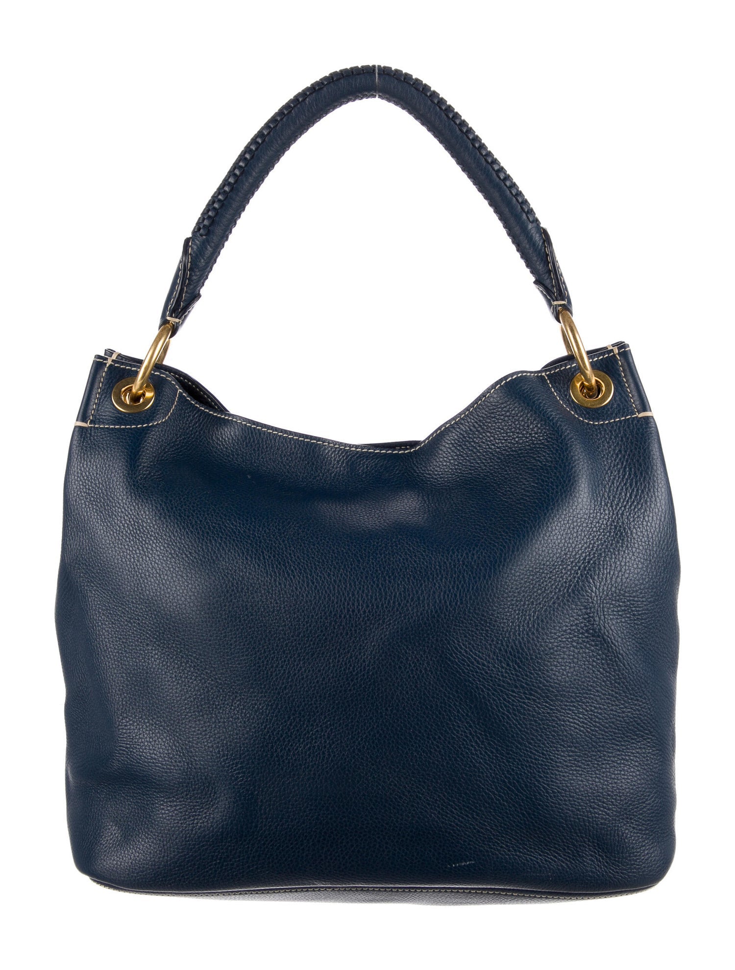 rolled handle, logo jacquard lining, interior pockets