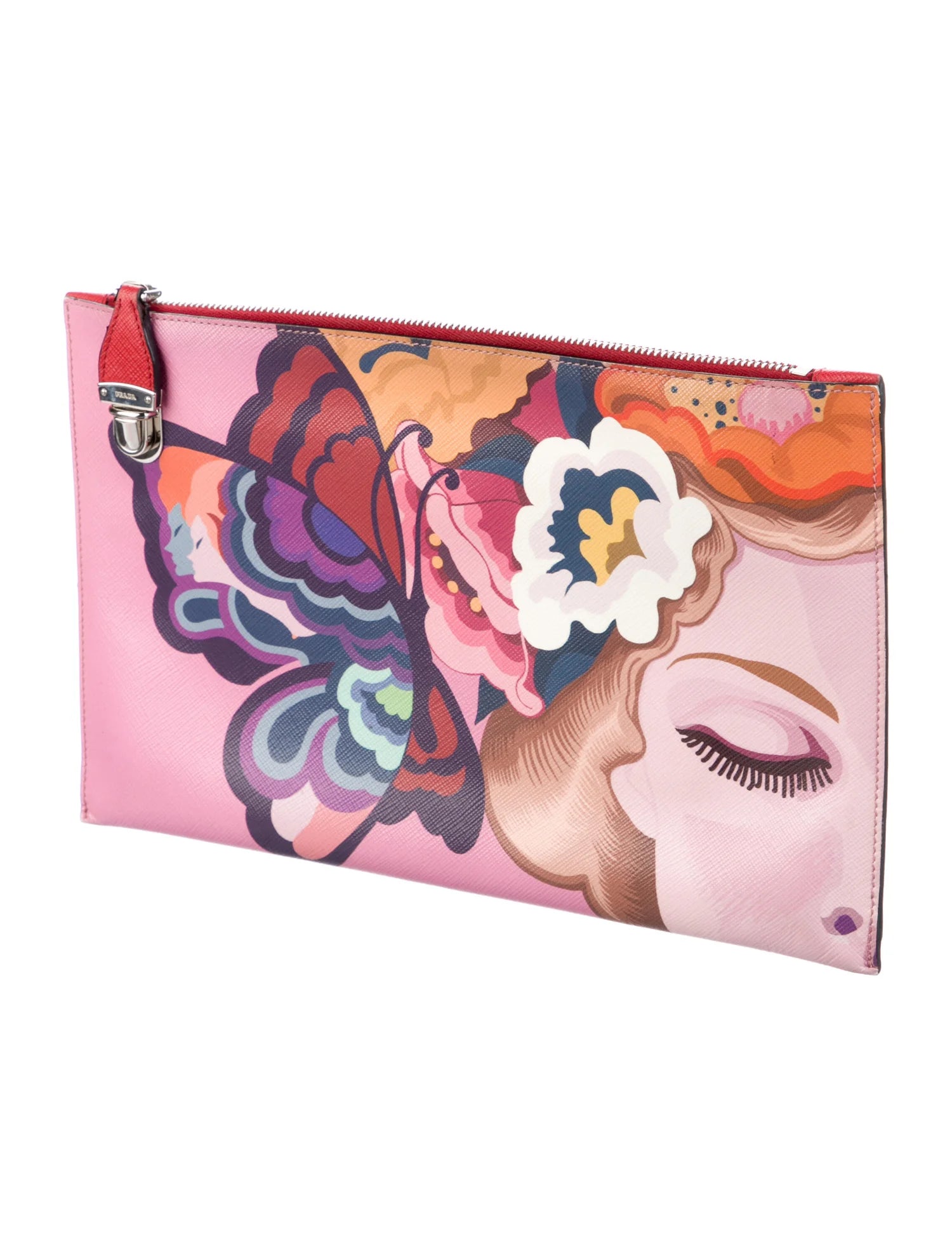 saffiano leather clutch