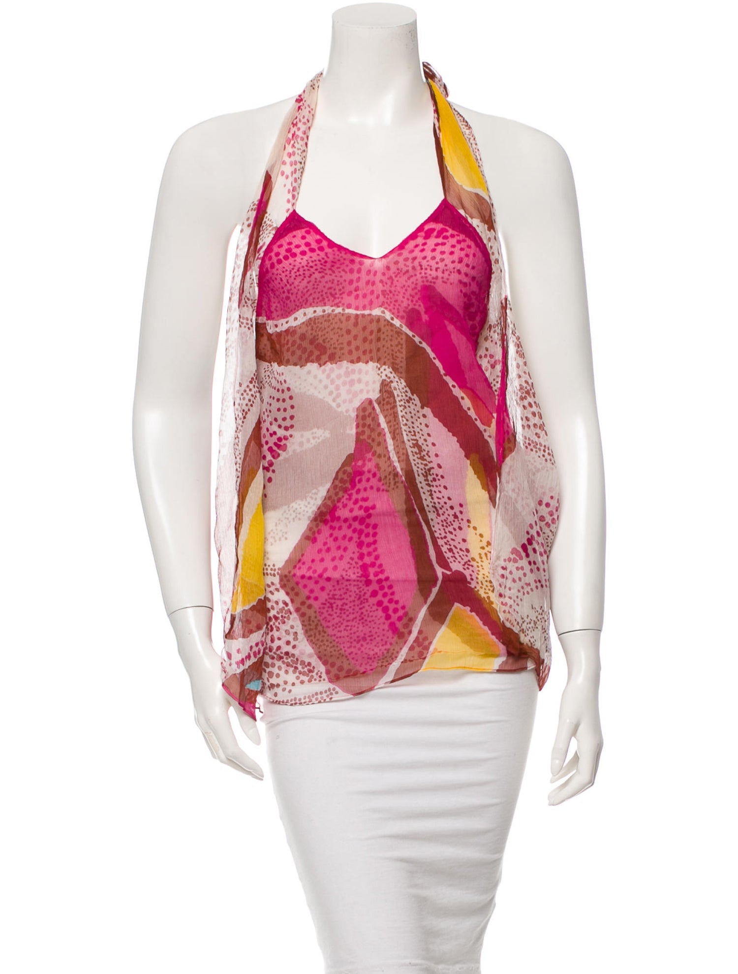 DIANE VON FURSTENBERG Printed Silk Top