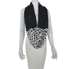 Hand-Woven Black and White Infinity Scarf 