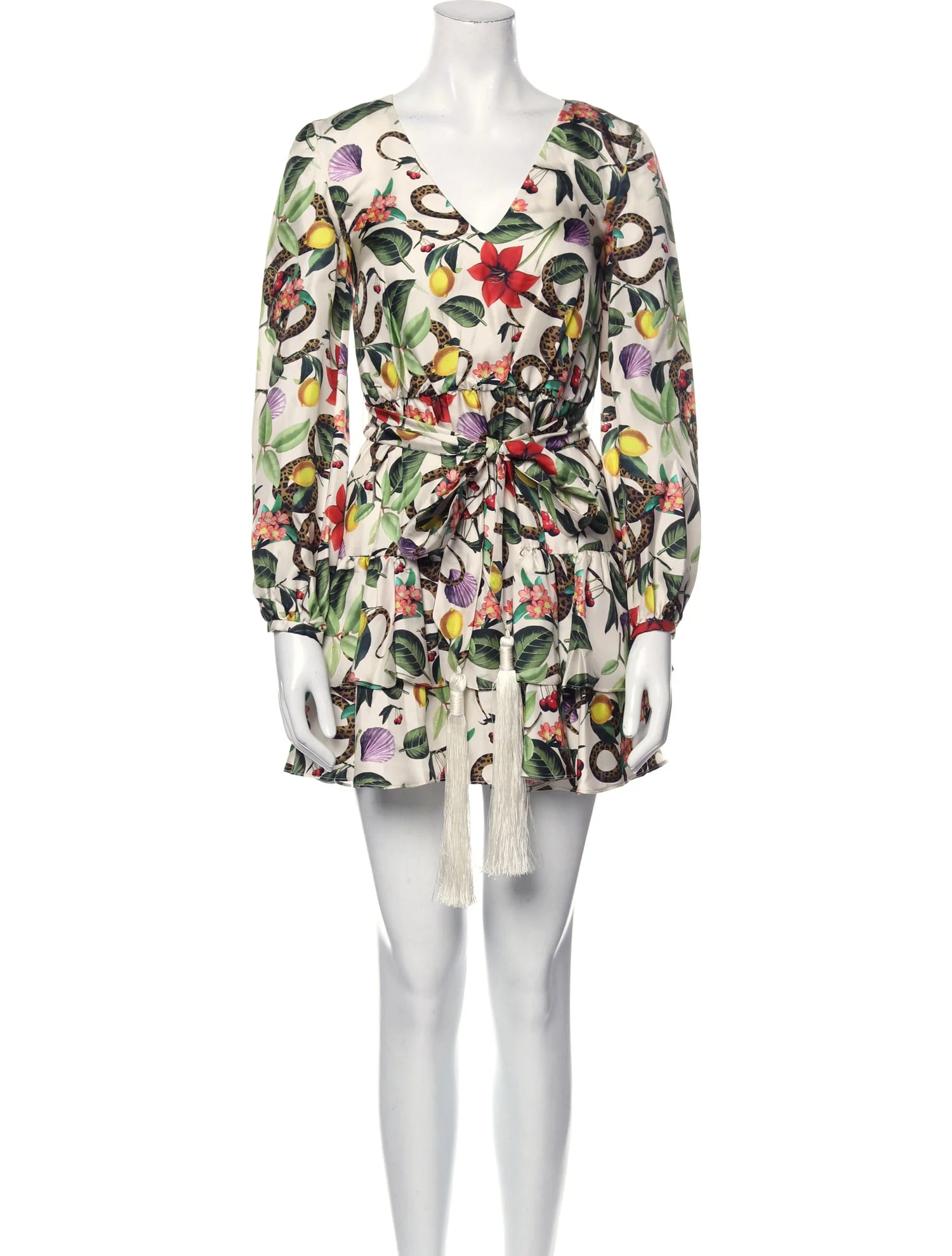 Borgo De Nor Silk Mini Dress - Front view