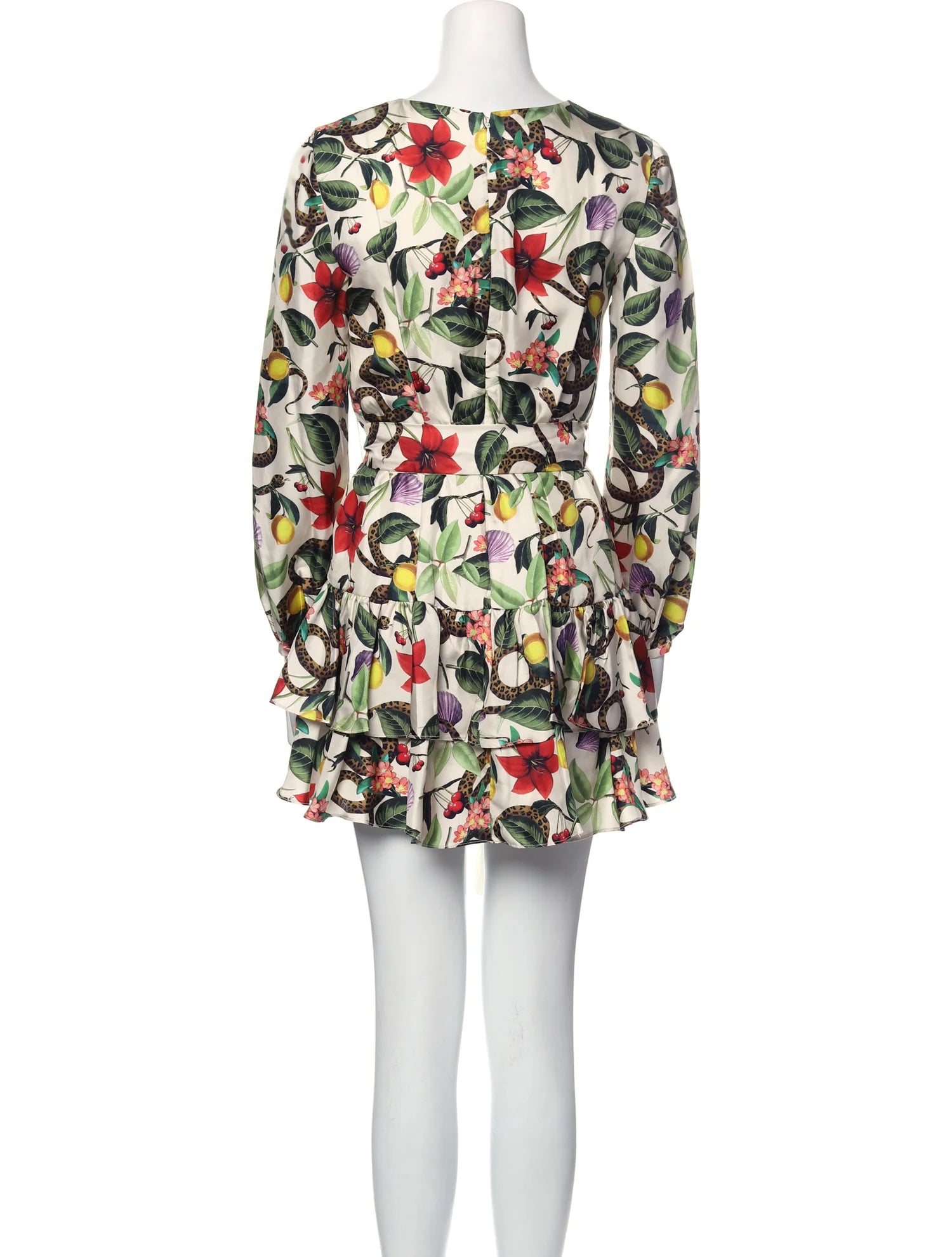 Borgo De Nor Silk Mini Dress - back view