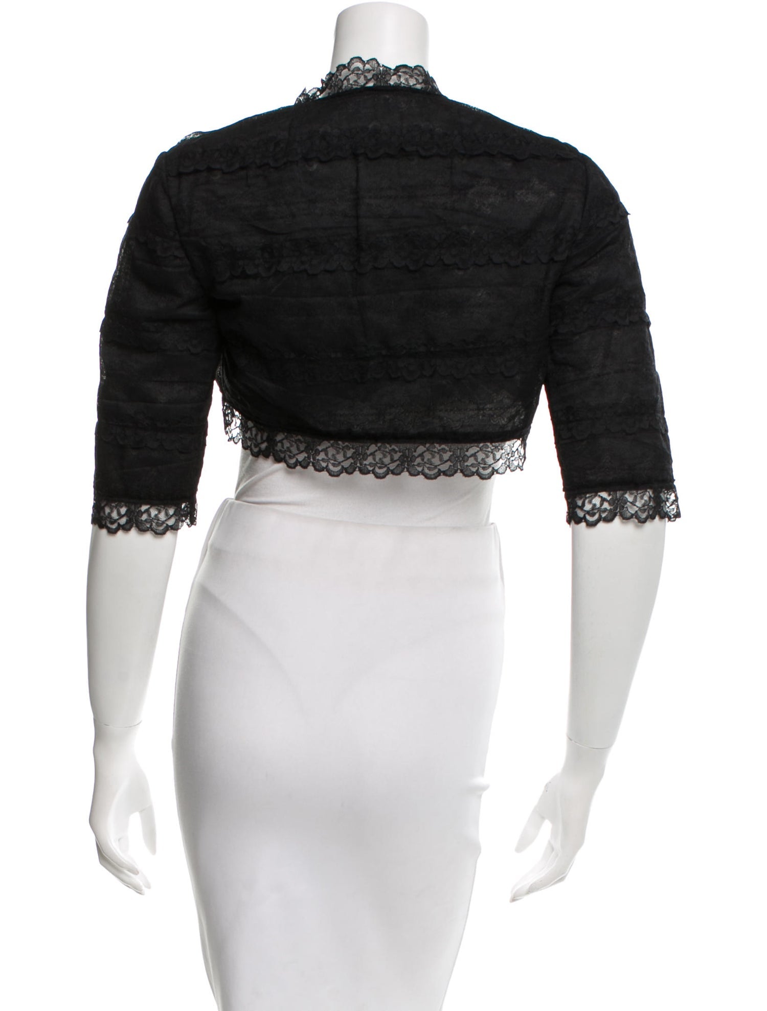 Carolina Herrera Lace Open Front Bolero - Back view
