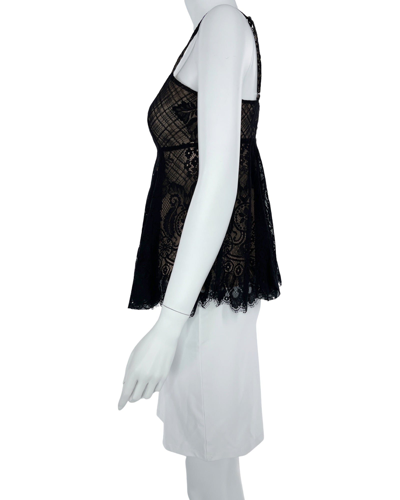 Timeless Beauty BCBG Max Azria Pre Owned Lace Black Top