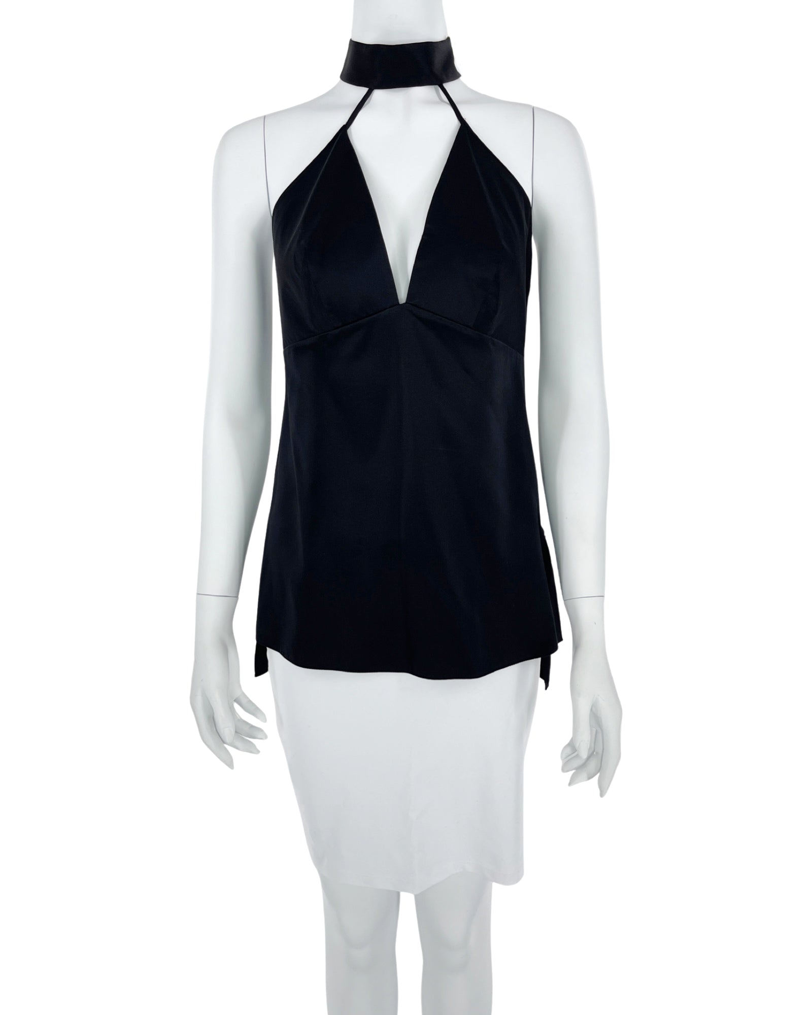 Elie Tahari 100% Silk Black Top