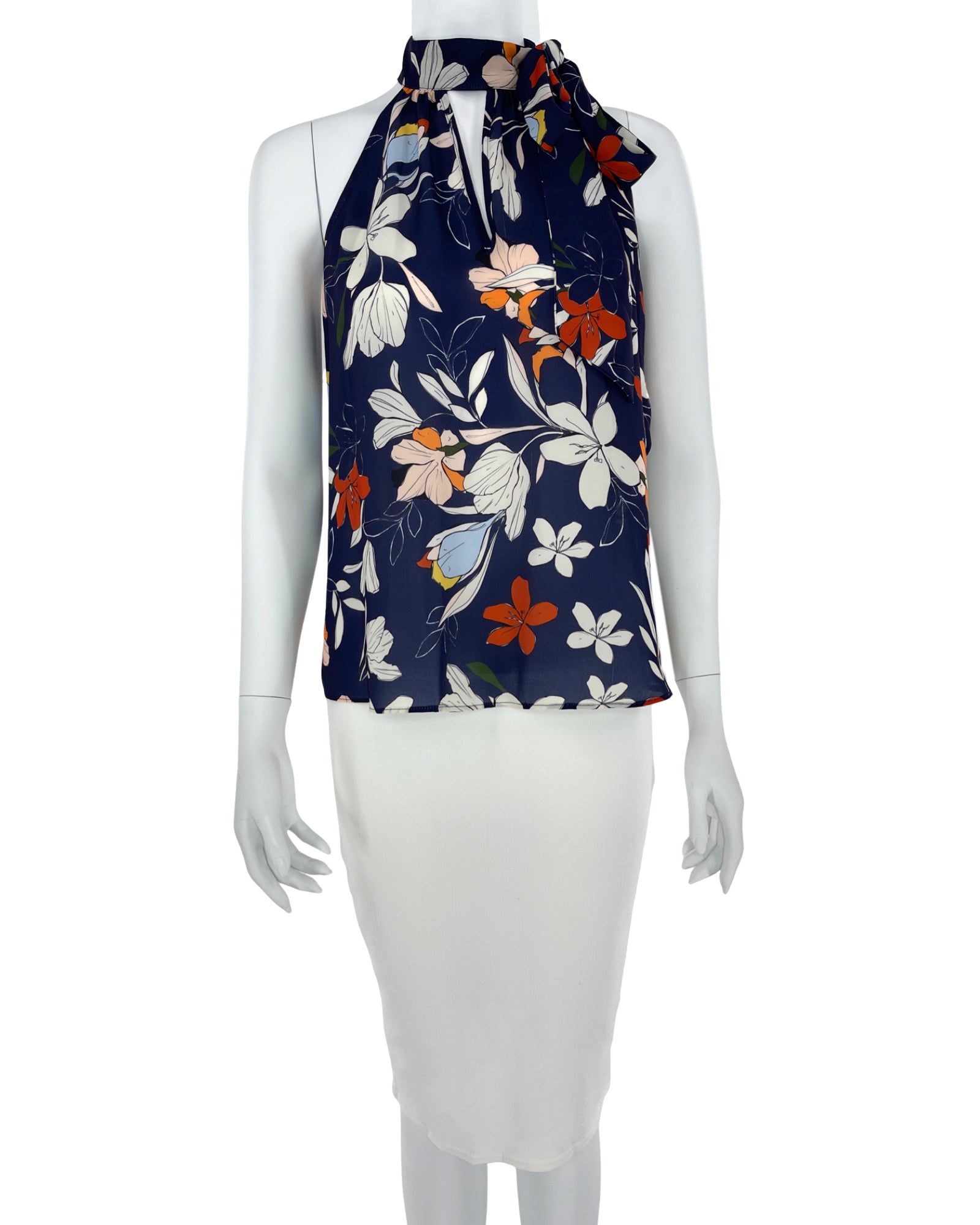 Parker Blue Flora Halter Top