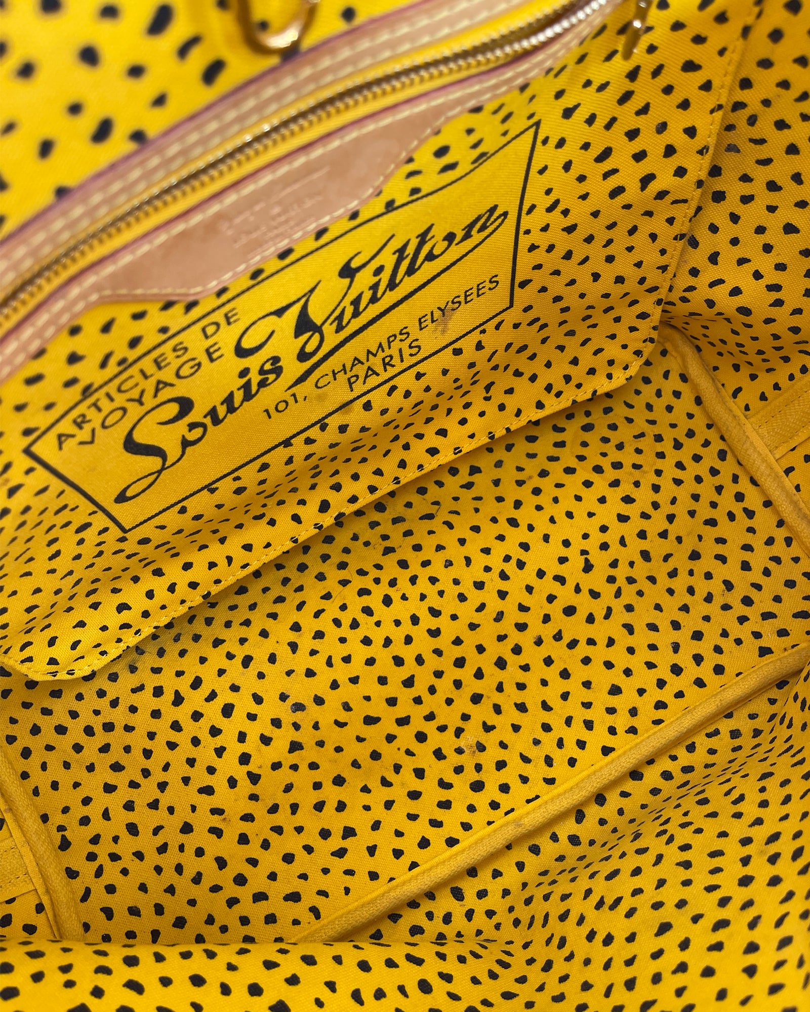 Louis Vuitton, Bags, Louis Vuitton Limited Edition Yayoi Kusama Yellow  Monogram Waves Neverfull