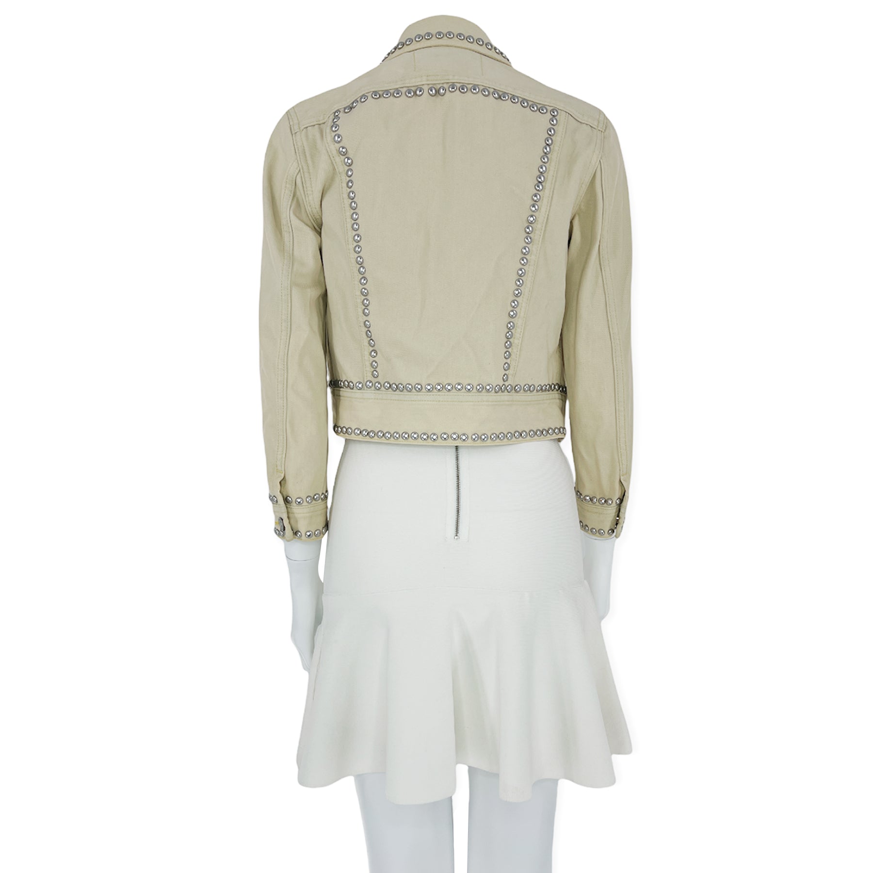 XS size 100% cotton Coach Jacket in beige