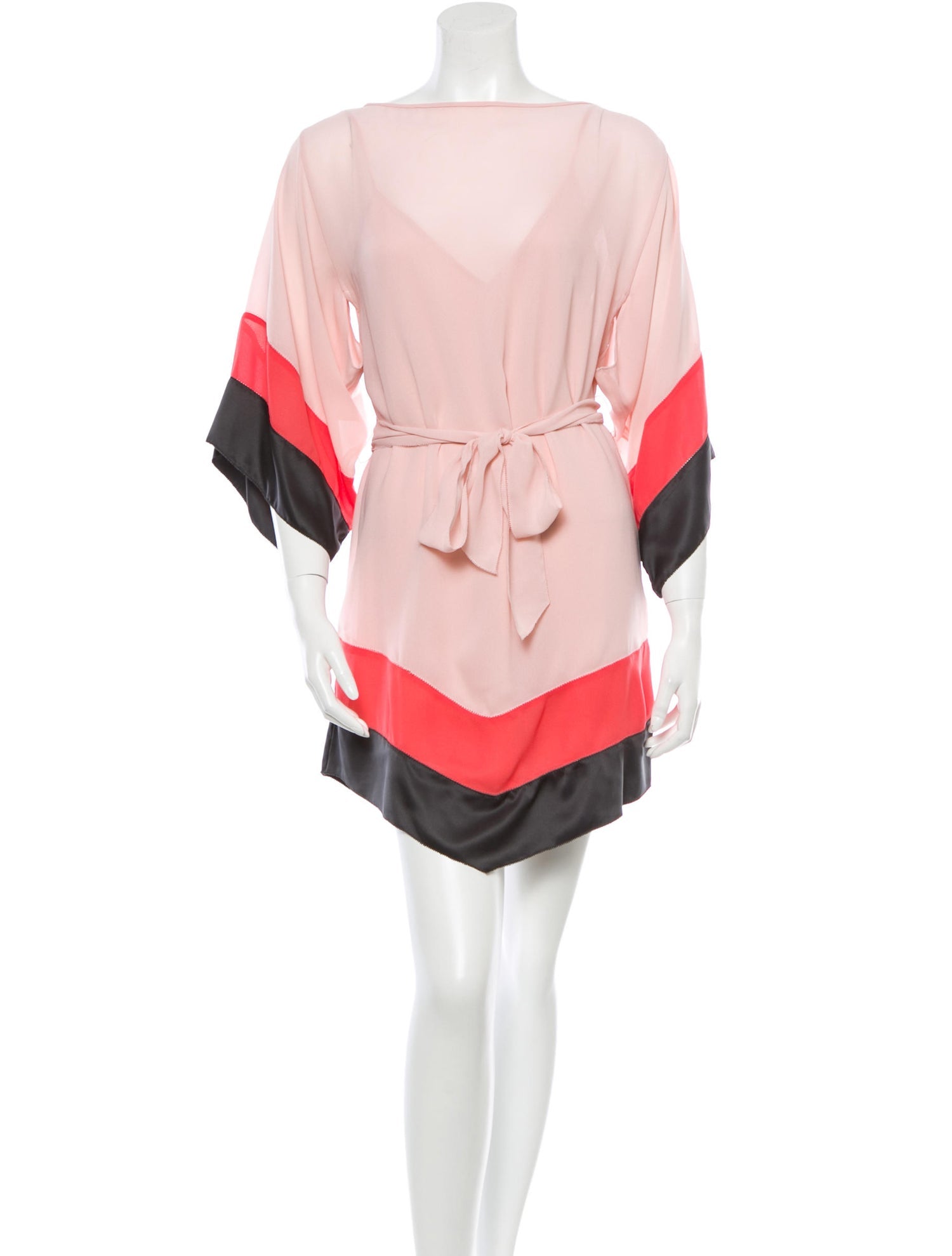 halston heritage pink dress Halston Heritage S/S Halter Neck Mini Dress Pink/ Black 10